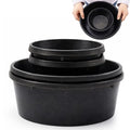 Sadnyy 4 Pcs Rubber Feed Pan 1 Quart/0.25 Gallon and 4 Quart/1 Gallon Utility Horse Feed Bucket Chicken Dust Bath Tub Livestock Water Trough Bowl for Chickens Ducks Goats Dogs Pigs Farm Small Animal - size: 1 Quart/0.25 Gallon and 4 Quart/1 Gallon