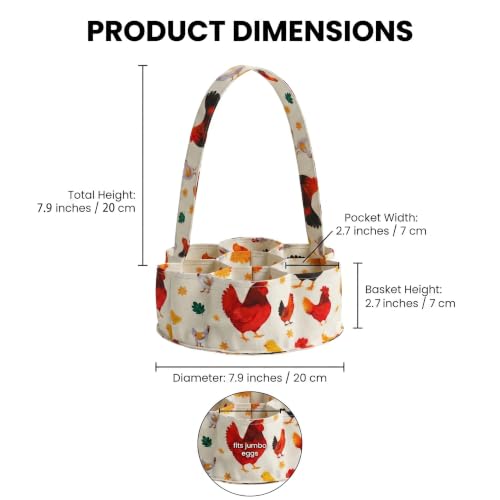 Egg Collecting Basket, Large Egg Gathering Bag for Fresh Chicken Duck Eggs - color: Color 1