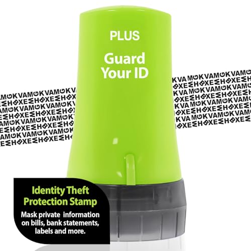Guard Your ID Identity Theft Protection Roller Stamp for Mail & Documents - color: Green, size: Standard