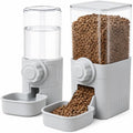 Hanging Automatic Food Water Dispenser,Rabbit Feeder Guinea Pig Water Bottle Food Feeder for Ferret Guinea Pig Rabbit Bunny Cage Accessories (Grey) - color: Grey