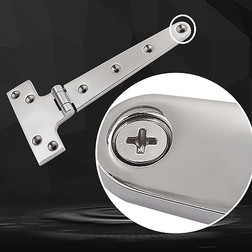 316 Stainless Steel T Hinges Marine Grade 8'' x 4" Heavy Duty Boat Hatch Hinge (196 mm X 97 mm) 4 Pack Casting Cabinet Hardware Door Hinge with Screws - style: 8'' x 4" 4 Pack