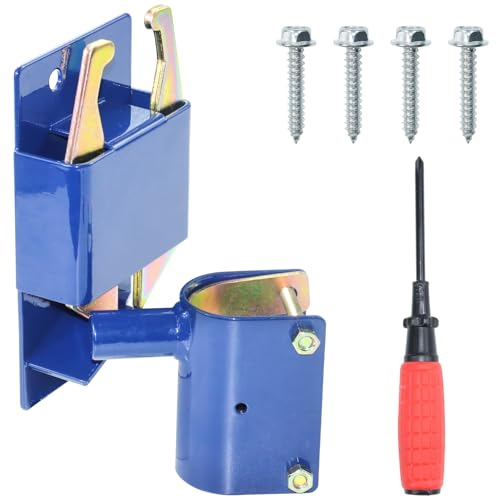 [Upgraded] Blue S16100100 Two Way Gate Latch, Farm Gate Latch | Include Hardware and Screwdriver for Cattle Gate Latch, Metal Gates with 1-5/8" to 2" Diameter Round Tubes - color: A05 1xS16100300 Gate Latch for 1-5/8" to 2" Tubes
