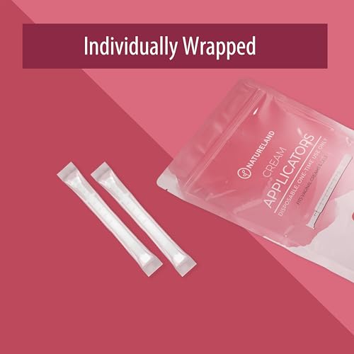 NATURELAND Vaginal Cream Applicators, Disposable, Dosage Markings, 20 Pack | Smooth comfort tip, individually wrapped for intimate wellness; clear dosage markings; includes free BloomSense app - size: Regular