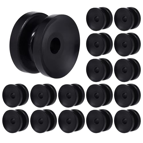 Donut Corner Post Electric Fence Insulators, Black, 40 | Polywire Insulator for Electric Fence, Farm Fence - color: black, size: 40