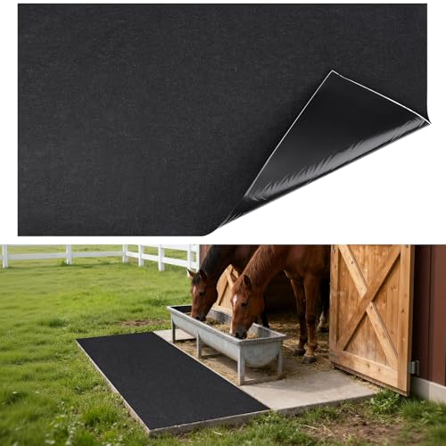 LWFCOEE Horse Stall Mat 4x6 Ft Large Horse Stable Mat Absorbent Non-Slip Washable Floor Mat for Horses Livestock Stables Barns Kennels Garages, Easy to Clean