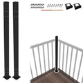 CR Fence & Rail Horizontal Guard Rail Kit, 6'Wx3'H DIY Railing Balusters Set w/Middle Post, Brackets Included, for Deck, Porch, Patio & Balcony, Requires 2 End Posts - size: V4 - 36", style: 36" - 6'Section+Post