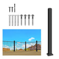 Aluminum Deck Railing Post,3.14in x 3.14in x 42in,Black,1Post | AAMA 2604 Powder-Coated Post for Railing Kit, Universal Porch & Stair Post for Decks, Balconies, Outdoor Steps - size: 42in.H