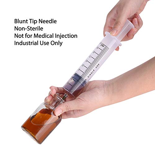 3 Pack 100ml Syringes with 55.1 Inch Tube and Needles 14G 1.5”, Sterile Syringe Individually Packaged for Labs, Liquid Measuring,Oil or Glue Applicator - style: 100ml