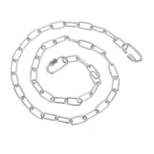 PATIKIL Gate Chain Lock, (39.4 Inch, Silver) (1 Pcs)304 Stainless Steel Hanging Chain Lock for Stall Barn/Cabinet/Fence/Hammock/Pet Cages - size: 39.4 Inch