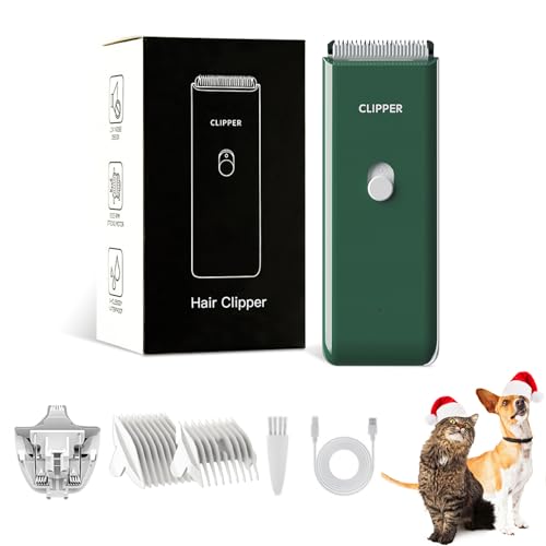 2-in-1 Professional Dog Grooming Kit - Low Noise, Waterproof, USB Rechargeable, and Safe Ceramic Blade - Gift for Dogs and Cats (Green) - color: Map005-green