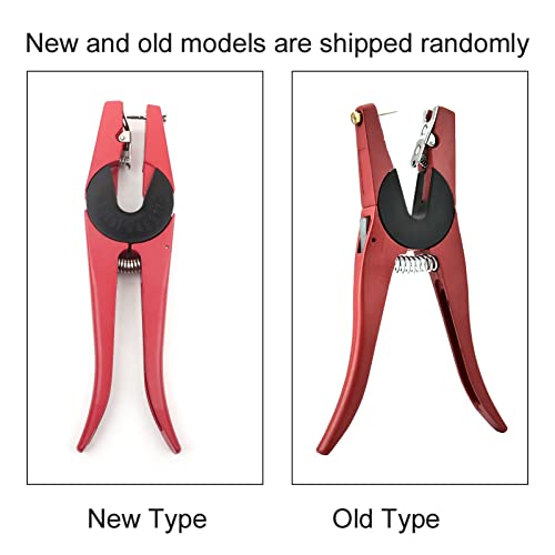 Yosoo Health Gear Livestock Ear Tag Plier, Durable Alloy Tagging Applicator with Spring Loaded Ergonomic Handle for Farm Animals Red 9.6 x 2.4 x 0.9 in 1 Piece