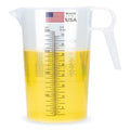 Half Gallon 64oz (2 quart) Measure Pitcher- Conversion Chart-Strong Food Grade - Resistant to Chemicals- Great for Lawn, Pool & Spa, Ag, Home Hobbies, Lye, Cooking, Shop Motor Oil Fluids Made In USA - size: 64oz