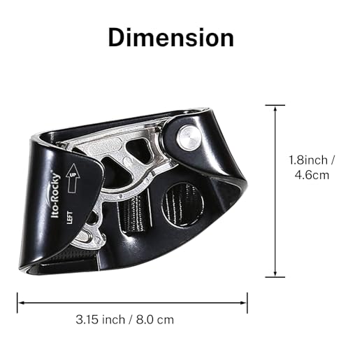 Foot Ascender Riser - Rope Climbing Equipment for SRT Climbing & Tree Arborist Climbing Device - color: Left Foot Black