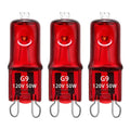 3 Pack G9 Infrared Heat Lamp Bulbs - Dimmable Night Red UVA Reptile Heat Lamp, 2 Pin Base Mini Reptile Light Bulb Replacement (50 Watt)