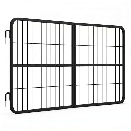 Horse Stall Gates 48"x24" Heavy Duty, 1" Steel Frame Two-Way Door Stall Guard, Rust-Resistant Coated, Anti-Corrosion Steel Gate for Horse Barns & Farms