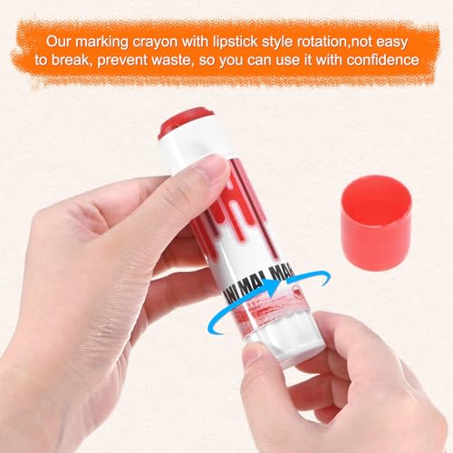 M METERXITY 5-Pack Livestock Marker, 11.6 Cm/4.6 Inches Medium Animal Crayons for Pig/Cattle/Cow/Sheep Supplies, Farming Livestock Marking Crayons [Red/Blue/Green/Purple/Black] - color: Red/Blue/Green/Purple/Black