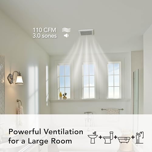 Broan-NuTone A110 Ventilation Fan with Roomside Installation, 110 CFM, 3.0 Sones,White - style: 110 CFM