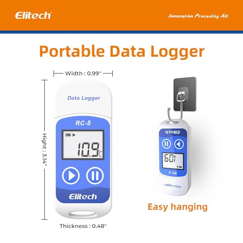 Elitech RC-5 USB Temperature Data Logger Recorder 32000 Points High Accuracy (Pack of 3) - size: Standard (Pack of 3)