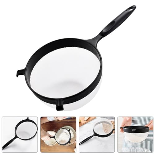 Alipis Plastic Flour Sieve, Flour Sifter, Sugar Powder Spreader, Mesh Strainer Colander Food Soy Milk Sieve with Handle Icing Sugar Sifters Tea Filter for Kitchen