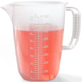 1 Gallon Measuring Pitcher, 134oz Extra Large Measure Pitcher-Convenient Conversion Chart-Strong Handle, Heat Resistant Plastic 1 Gallon Measuring Container for Pool Chemicals,Motor Oil, Lawn and Cook - color: 134Oz/4L/009