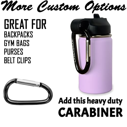 LaserGram Personalized 12oz Water Bottle, Horse (Lavender) | Engraved Gift, Vacuum Insulated Stainless Steel, Flip-Top Straw Lid, Laser Engraved With Your Name - color: Lavender, size: 12 Ounces
