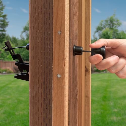 GH Gate Latch Complete Outdoor gate Latch for Wooden Gates operates from/on Both Sides of Fence Patented Dual Sided Operation. Wooden Fence Latch Vinyl Gate Latch Metal Fence Latch Universal fit
