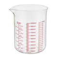 Ackers BORO3.3 Borosilicate Glass Measuring Cup with V-Spout, 1000 ml | Red printed ml, fl oz and cup scales with a wide opening for cooking, baking, mixing and liquid transfer - size: 4Cup,1000ML