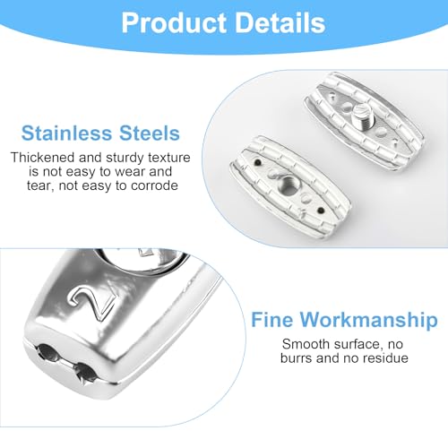 10 Pcs Electric Fence Wire Connectors, 2mm Rope Clamps | Zinc alloy egg shape wire rope clamps, 27 x 14.5 mm, for steel cable fence splicing, agricultural and animal enclosures