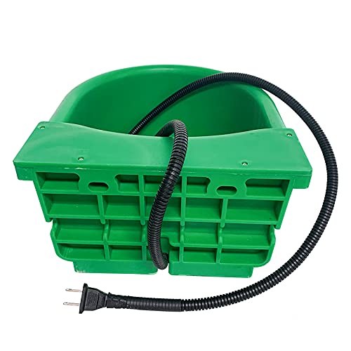 Automatic Heated Dog Water Dispenser Bowl 5L 100W for Livestock | US Plug chew‑proof Cord in Winter Outdoor Chicken Waterer with Thermostat & float valve for Horses Sheep livestock Poultry