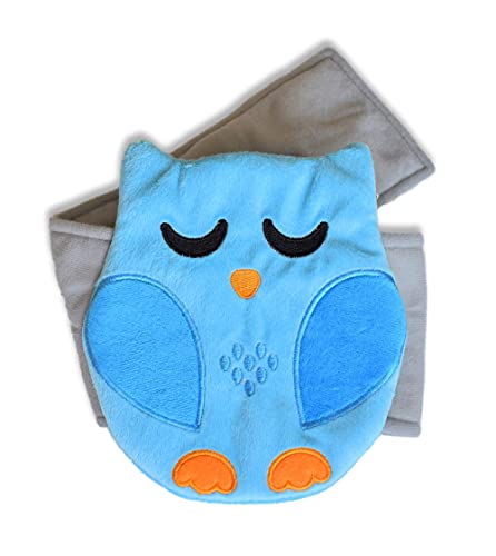 Baby Colic, Gas and Upset Stomach Relief, Baby Heated Tummy Wrap Newborns | Belly Hugger - Infant Swaddling Belly Belt, Heating Pad for Fussy Infants - color: Blue