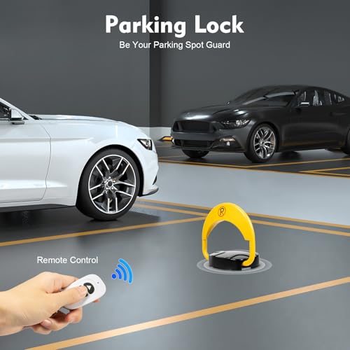 Foldable Parking Block, Automatic Remote Control Parking Lock Carport Auto Space Stall Barrier 65.6 Ft Private Car Parking Latch Space Lock Car Park Driveway Guard Saver