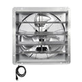 KEN BROWN 20 Inch Exhaust Fan with Power Cord, Automatic Shutter, 3500CFM, Aluminum Cooling Ventilation Fan, High Speed Wall Mounted Attic Fan for Garage, Greenhouse, Shop, Shed - size: 20 Inch