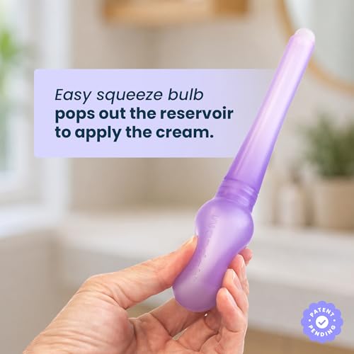 Wandah - Reusable Vaginal Cream Applicator for Women - Soft Medical-Grade Silicone, for Generic Estradiol, Estrace, and Premarin Vaginal Cream. Made in Maine, USA.