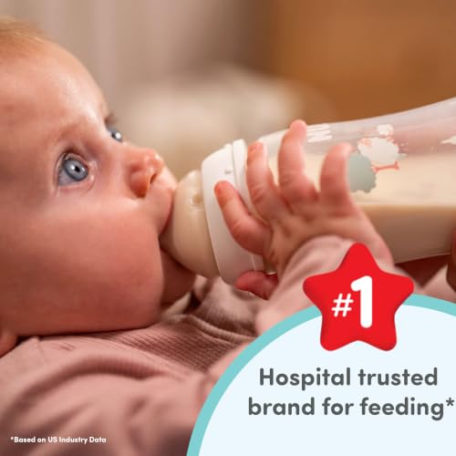 NUK First Choice Smooth Flow Anti-Colic Bottle Peach, 5 oz. Baby Bottle with SafeTemp Temperature Indicator, Newborn Essentials, 1-Pack - color: Peach Sheep