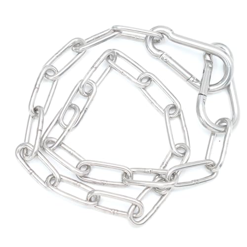 Biaungdo 20 Inch Gate Chain Lock, Chain Link Lock | Fence Gate Latch with Carabiner, Stainless Steel Chain Link Gate Lock for Outdoor Fence, Livestock Gate, Yard