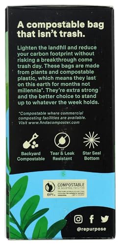 Repurpose Compostable 3 Gallon Food Scrap Bags, 25 CT
