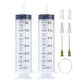 2 Sets 300ml 350ml Large Syringes with 55.1 Inch Tubes, Sterile and Individual Sealed, Plastic Garden Syringe for Liquid, lip Gloss, Paint, Epoxy Resin, Oil, Watering Plants, Refilling - style: 350 ml