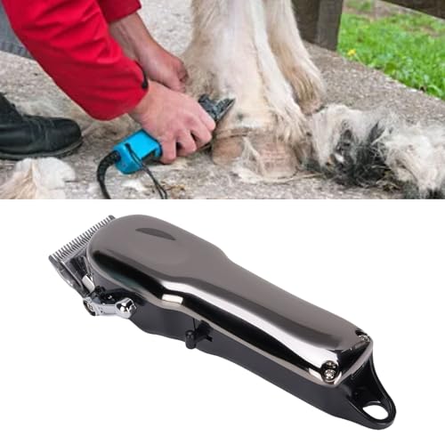 Cordless Horse Clipper, Low Noise Livestock Grooming Kit with Alloy Body for Horses Cows Cats Dogs