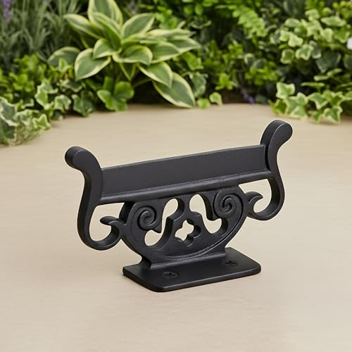 Renovators Supply 6 in Black Wrought Iron Floor Mount Boot Scraper | Durable wrought iron construction • Secure floor mounting • Removes dirt and mud from footwear