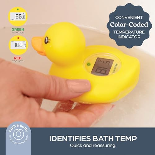 Dreambaby Duck Baby Bath Thermometer – Instant Results, Digital Water & Room Temp Reader – Fun Floating Toy for Newborns | Instant Digital Water & Room Temperature - Fun Floating Duck Toy - Helps Monitor Bath Water Temperature - color: Duck