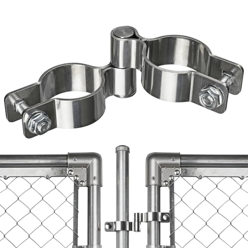 2 Pack 1-5/8" x 1-5/8" Chain Link Fence Gate Hinge, 304 Stainless Steel Heavy Duty Male Female Post Hinges with Bolts and Nuts - color: 1-5/8", size: 1-5/8 Inch