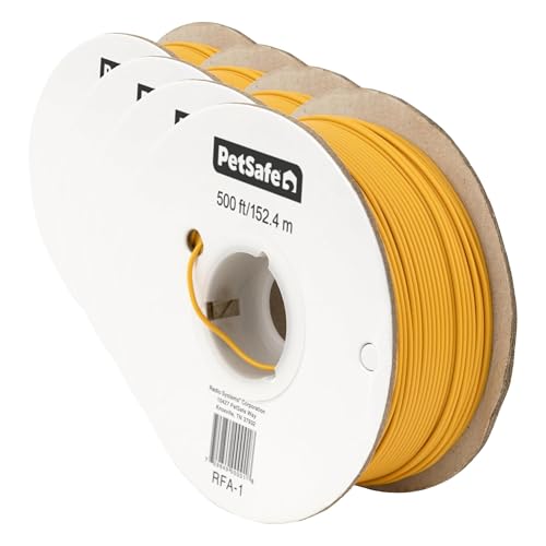 PetSafe Underground Dog Fence Wire (500 Foot) Create Your PetSafe Boundary, Electric Dog Fence Wire (Yellow) - from The Parent Company of IFB (Pack of 4) - size: 500 feet (Pack of 4), style: 20 Gauge