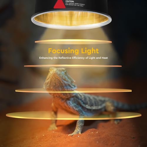 Reptile Light Fixture 5.5", Reptile Heat Lamp Max 100W, Reptile Tank Lighting Fixtures, Fixture for UVB Reptile Light, Reptile Tank Accessories 2 Packs E26 - size: 5.5-INCH