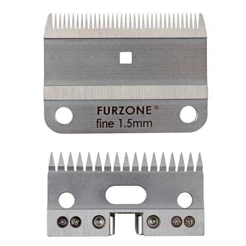 FURZONE A2 Large Animal Clipper Blade (FINE) - 2 in 1 Set (35&17 Teeth), Horse Grooming Replacement Blade, Professional Stress-Free Grooming, 1/16-Inch/1.5mm Cut Length - size: Fine 1.5mm