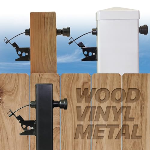 GH Gate Latch Complete Outdoor gate Latch for Wooden Gates operates from/on Both Sides of Fence Patented Dual Sided Operation. Wooden Fence Latch Vinyl Gate Latch Metal Fence Latch Universal fit