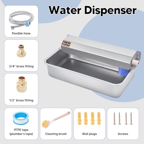 Automatic Water Dispenser for Dog, 6L Dog Water Bowl Dispenser, Large Water Feeder - size: 6L