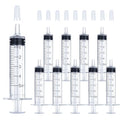 5ml Syringe for Liquid, Oral, Scientific Labs, Measurement, Dispensing, with Cap- 10 Pack 5ml Syringes - style: 5 ml
