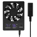 Reptile Ventilation Fan, Auto Temperature/Thermometer Control LED Digital Humidity Gauge, °C/°F Switchable Dehumidifier for Reptile Tank, Rainforest, Ecological Pet Rearing Box (Automatic Humidity) - size: Automatic humidity