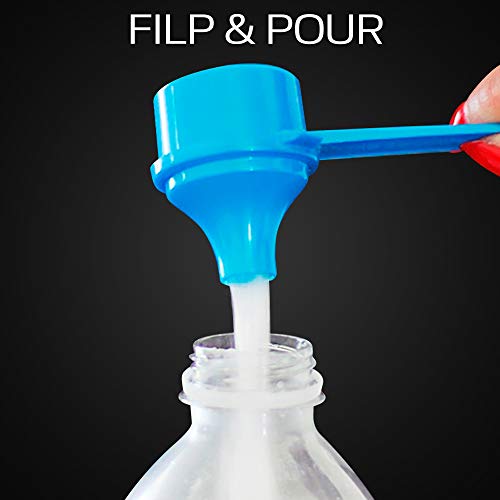 Measuring Scoop & Funnel - Travel Cap Spoon Pink 1-Pack 90cc | 2-in-1 scoop & funnel system, Airtight leak-resistant travel cap, Extended long handle, USA made food grade plastic - color: Pink, size: 90 mL | 6 tbsp | 3 fl oz | 3/8 cup
