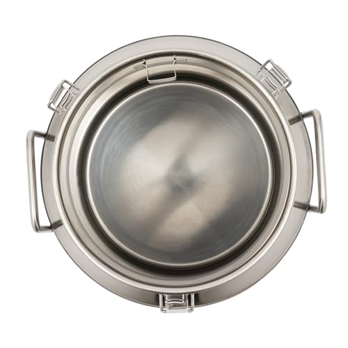 DYNAMI 13.2Gal Stainless Steel Milk Bucket With Sealing Lid and Carry Handle,0.04inch Thickened Stainless Steel Milk Can Large Liquid Container Storage,for Wine, Oil Storage Transport (50L/13.2Gal) - size: 50L/13.2Gal